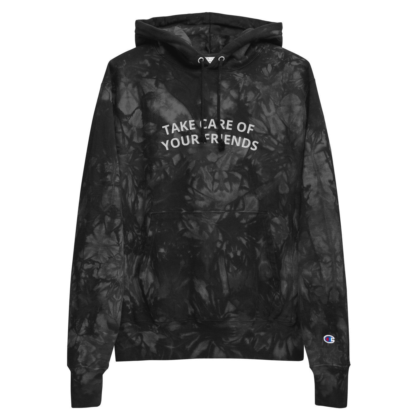 Take Care of Your Friends Unisex Champion tie-dye Hoodie