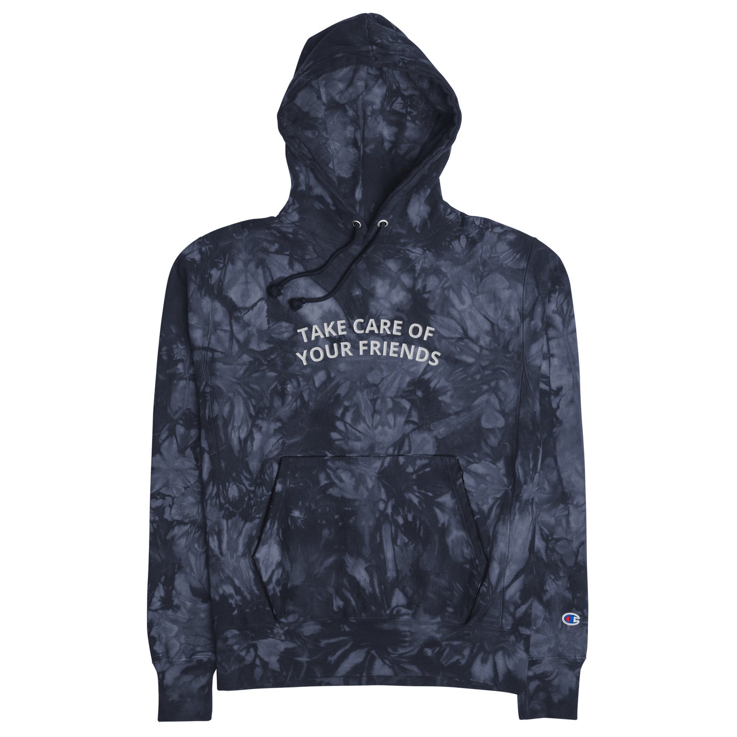 Take Care of Your Friends Unisex Champion tie-dye Hoodie