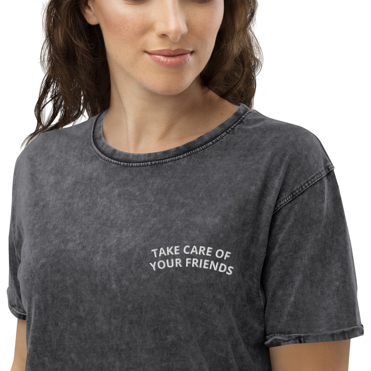 Take Care of Your Friends Denim T-Shirt