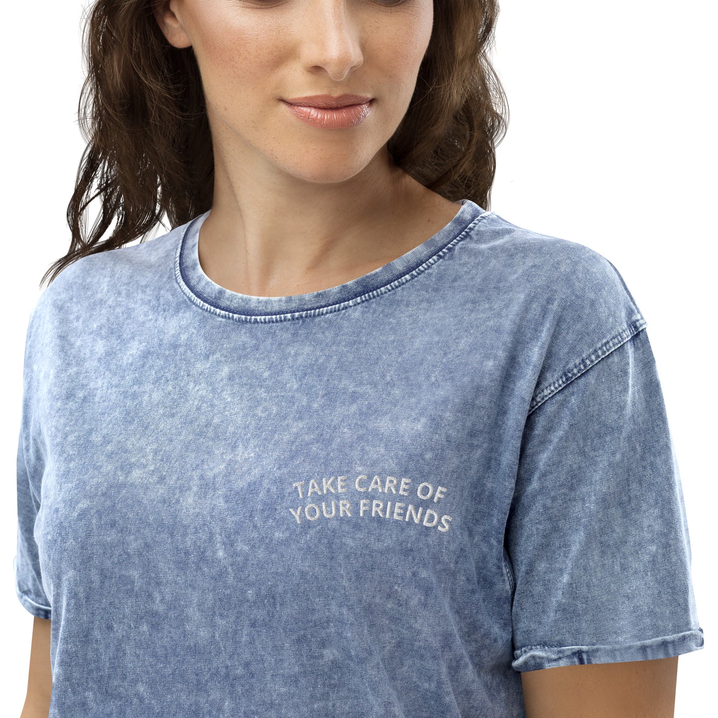 Take Care of Your Friends Denim T-Shirt