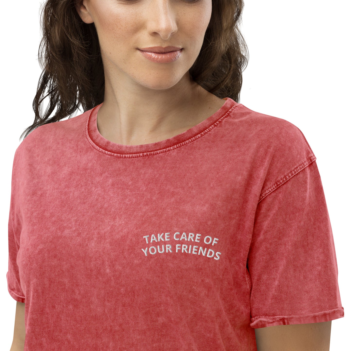 Take Care of Your Friends Denim T-Shirt