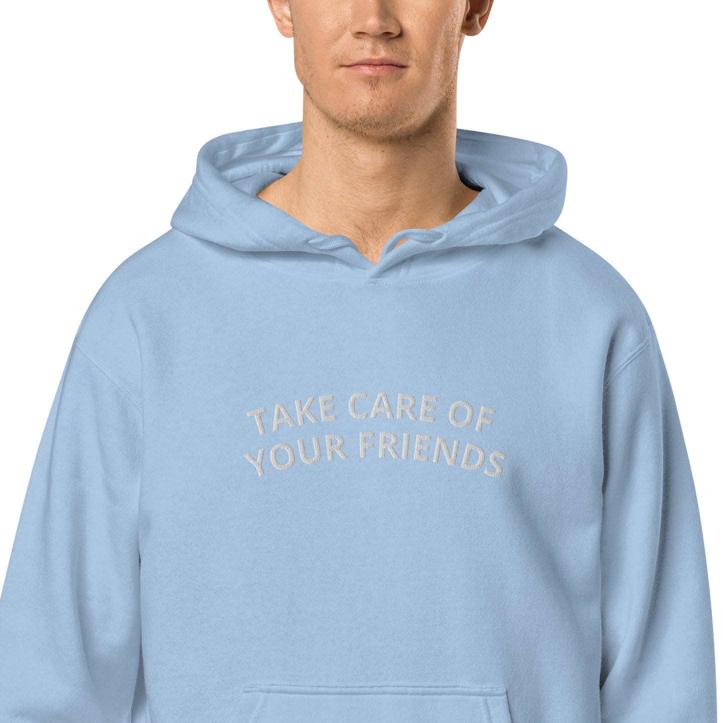 Take Care of Your Friends Vintage-dyed hoodie